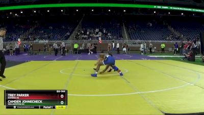 D3-144 lbs Semifinal - Trey Parker, Dundee HS vs Camden Johnecheck, Williamston HS