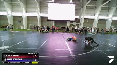 71 lbs Cons. Round 2 - Lucas Schwartz, ID vs Gunnar Robinson, WY