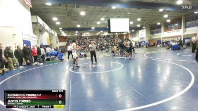 126 lbs Champ. Round 3 - Justin Torres, Brawley Union vs Alexander Marquez, Golden Valley (Bakersfield)