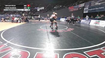 4A Boys 285 lbs Quarterfinal - Gage Valencia, Ontario Boys vs Skylar Folau, Marshfield Boys