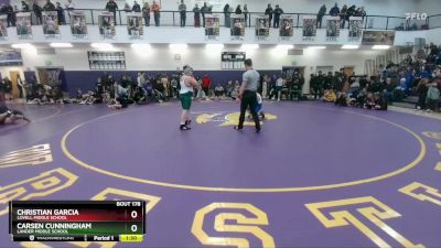 220 lbs Cons. Round 2 - Christian Garcia, Lovell Middle School vs Carsen Cunningham, Lander Middle School