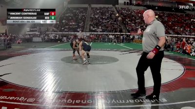 6A 120 lbs 1st Place Match - Vincent Contreras, Nampa vs Jeremiah Gonzalez, Meridian