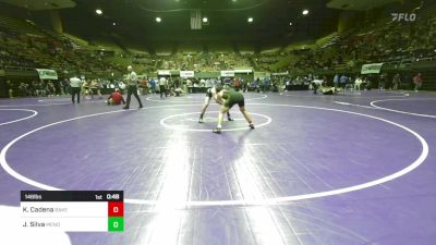 146 lbs Consi Of 16 #2 - Kaileb Cadena, Bakersfield Christian vs Jayden Silva, Mendota