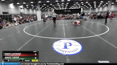 105 lbs 1st Place Match - Jeremy Carver, Contenders Wrestling Academy vs Anson Lastinger, Cardinal Wrestling Club