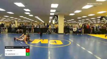 107 lbs Prelims - Jacob Snyder, Indiana vs Michael Lawrence, Chartiers Valley