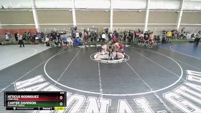 215 lbs Cons. Round 4 - Carter Davidson, Pleasant Grove vs Atticus Rodriguez, Lone Peak