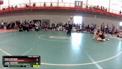 113 lbs Cons. Round 5 - Max Stevens, South Gibson Wrestling Club vs Luke Weaver, Central Indiana Academy Of Wrestling