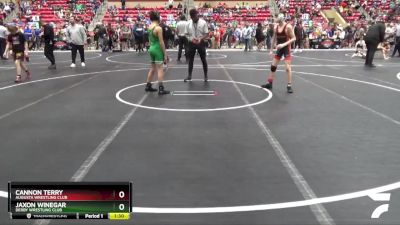 96 lbs Champ. Round 1 - Cannon Terry, Augusta Wrestling Club vs Jaxon Winegar, Derby Wrestling Club