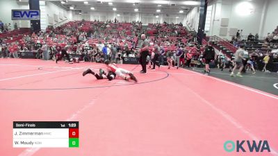 84 lbs Semifinal - Jaxon Zimmerman, Maize Wrestling Club vs Wheston Moudy, Team Nomad