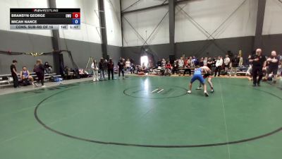 144 lbs Cons. Sub-rd Of 16 - Bransyn George, Camas Wrestling Club vs Micah Nance