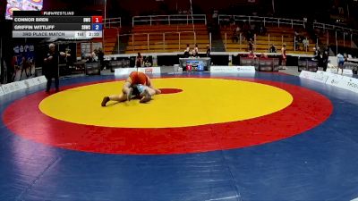 97kg 3rd Place Match - Connor Bren, Dinos Wrestling Club vs Griffin Wittliff, Sarnia Bluewater Wrestling Club