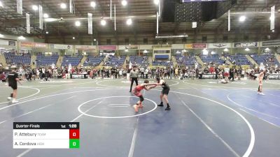 98 lbs Quarterfinal - Payson Attebury, Team Grand Valley Elite vs Aristotle Cordova, High Elevation WC