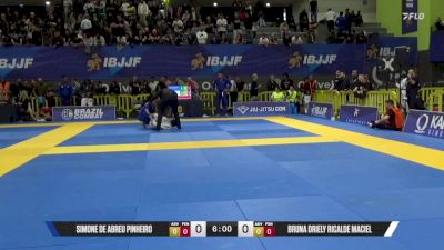 Bruna Driely Ricalde Maciel vs Simone De Abreu Pinheiro 2025 European Jiu-Jitsu IBJJF Championship