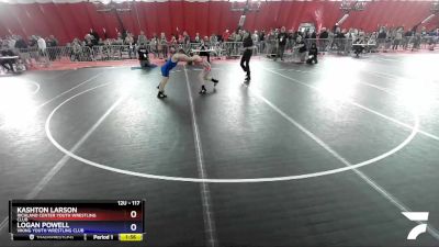 117 lbs Round 2 - Kashton Larson, Richland Center Youth Wrestling Club vs Logan Powell, Viking Youth Wrestling Club