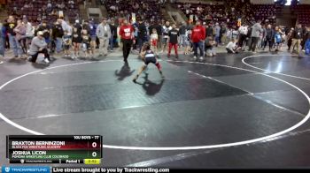 77 lbs Semifinal - Joshua Licon, Pomona Wrestling Club Colorado vs Braxton Berninzoni, Black Fox Wrestling Academy