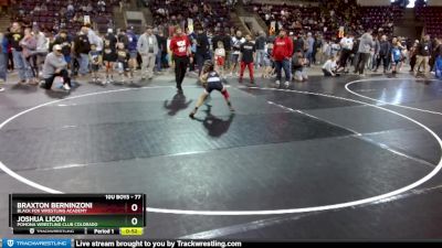 77 lbs Semifinal - Joshua Licon, Pomona Wrestling Club Colorado vs Braxton Berninzoni, Black Fox Wrestling Academy