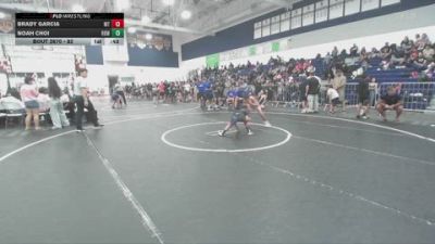 82 lbs Cons. Round 3 - Noah Choi, Rancho Bernardo WC vs Brady Garcia, Mantanona TC