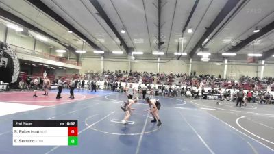 106 lbs 2nd Place - Shane Robertson, No Team vs Easten Serrano, Stout Wr Acd