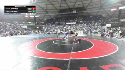 Boys 4A 165 lbs Quarterfinal - Kael Campos, Sunnyside vs Brycen True, Issaquah