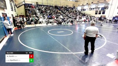 114 lbs Quarterfinal - Ayden Smith, Notre Dame Green Pond vs Jeffrey Spofford, Conwell Egan