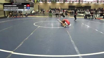 144 lbs Cons. Round 2 - Zachariah Sabin, Iowa vs Waylon Daughetee, Mustang Wrestling Club
