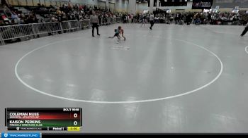 49 lbs Quarterfinal - Kaison Perkins, Pinnacle Wrestling Club vs Coleman Nuss, Immortal Athletics WC