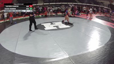 95-100 lbs Champ. Round 3 - Hayden Kumfer, Alaska vs Alicia Hansen, Utah