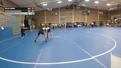 125 lbs Cons. Round 4 - Davis Shaposhnick, Westcliff vs Isaac Gibbs, Doane