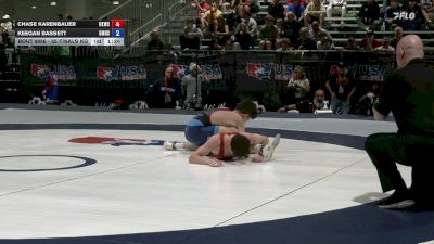 55 Finals kg Champ. Round 1 - Chase Karenbauer, Bad Karma Wrestling Club vs Keegan Bassett, Bishop McCort High School Wrestling