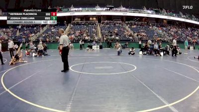 2A 106 lbs Champ. Round 1 - Joshua Orellana, West Wilkes High School vs Esteban Placencia, Southwest Onslow High School