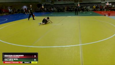 85 lbs Semifinal - Matthew Bosl, LPGE/B Wolves vs Grayson Schroeder, Z-M (Zumbrota/Mazeppa)