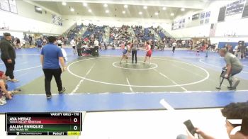 170 lbs Cons. Round 3 - Ava Meraz, Yucca Valley Wrestling vs Aaliah Enriquez, Dog Pound WC