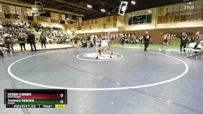 157 lbs Cons. Round 4 - Thomas DeBoer, Poway vs Ayden O`Brien, Palm Desert