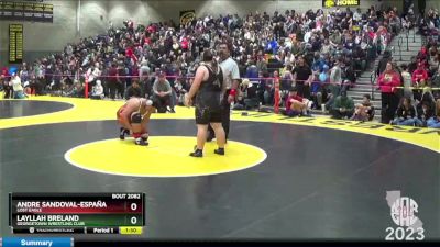 235 lbs Champ. Round 1 - Andre Sandoval-España, Lost Eagle vs Layllah Breland, Georgetown Wrestling Club