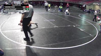 85 lbs 1st Place Match - George Hugo, West Point Wrestling Club vs Lucas Tolstedt, Wrestling With Character