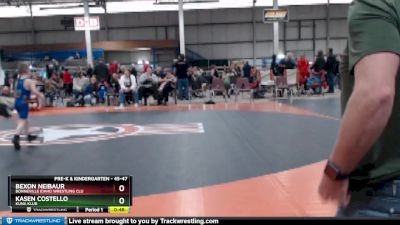 45-47 lbs Round 1 - Bexon Neibaur, Bonneville Idaho Wrestling Clu vs Kasen Costello, Kuna Klub