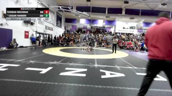 Boys 146 lbs Champ. Round 1 - Logan Hansen, Gridley Boys vs Thomas Beckman, West Valley Boys