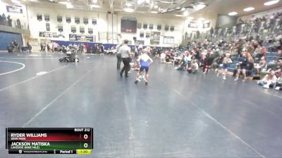 100 lbs Semifinal - Ryder Williams, Deer Park vs Jackson Matiska, Lakeside (Nine Mile)