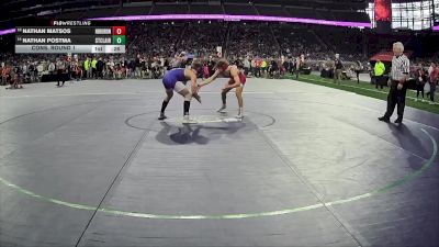 D2-157 lbs Cons. Round 1 - Nathan Postma, St Clair HS vs Nathan Matsos, Huron HS (New Boston)