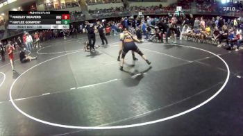138 lbs Champ. Round 1 - Kinzley Beavers, Wahoo Wrestling Club vs Haylee Gompert, Mitchell Wrestling Club