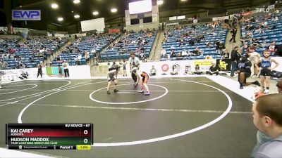 67 lbs Cons. Round 3 - Hudson Maddox, Team Lightning Wrestling Club vs Kai Carey, Augusta