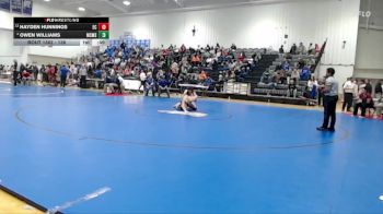 138 lbs 7th Place Match - Hayden Hunnings, East Central High School vs Owen Williams, Mississippi School For Math And Science (MSMS)
