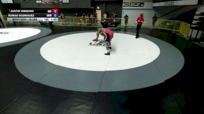 79 lbs Champ. Rd Of 16 - Austin Simmons, Driller Wrestling Club vs Roman Rodriguez, Centennial High School Wrestling