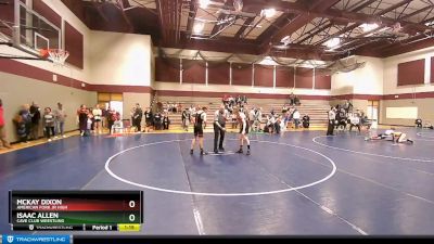 126 lbs Semifinal - Mckay Dixon, American Fork Jr High vs Isaac Allen, Cave Club Wrestling