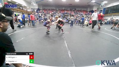 73 lbs Consi Of 8 #2 - August Milligan, Pauls Valley Panther Pinners vs Clementina Zapata, OKC Saints Wrestling