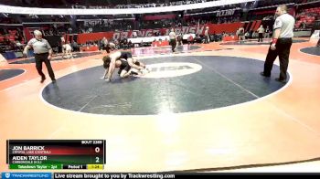 2A 195 lbs Cons. Round 2 - Aiden Taylor, Carbondale (H.S.) vs Jon Barrick, Crystal Lake (Central)