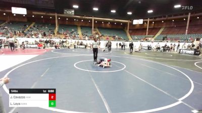 54 lbs Semifinal - Jett Cavazos, Hammer House Mafia vs Liam Loya, Dumas Wrestling Club