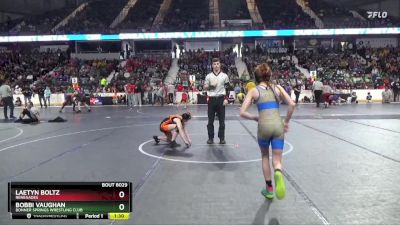 80 lbs Quarterfinal - Bobbi Vaughan, Bonner Springs Wrestling Club vs Laetyn Boltz, Renegades