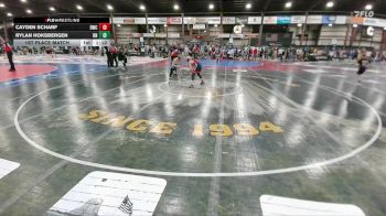 90 lbs 1st Place Match - Cayden Scharf, Dickinson Wrestling Club vs Rylan Hoksbergen, BHRV Nighthawks