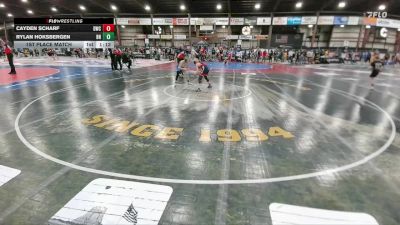 90 lbs 1st Place Match - Cayden Scharf, Dickinson Wrestling Club vs Rylan Hoksbergen, BHRV Nighthawks